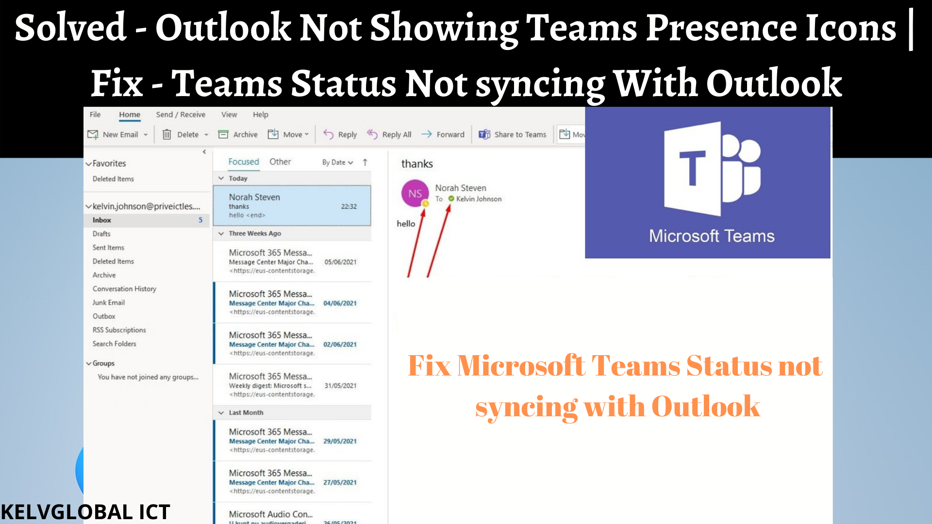 Solved Outlook Not Showing Teams Presence Icons Fix Teams Status 